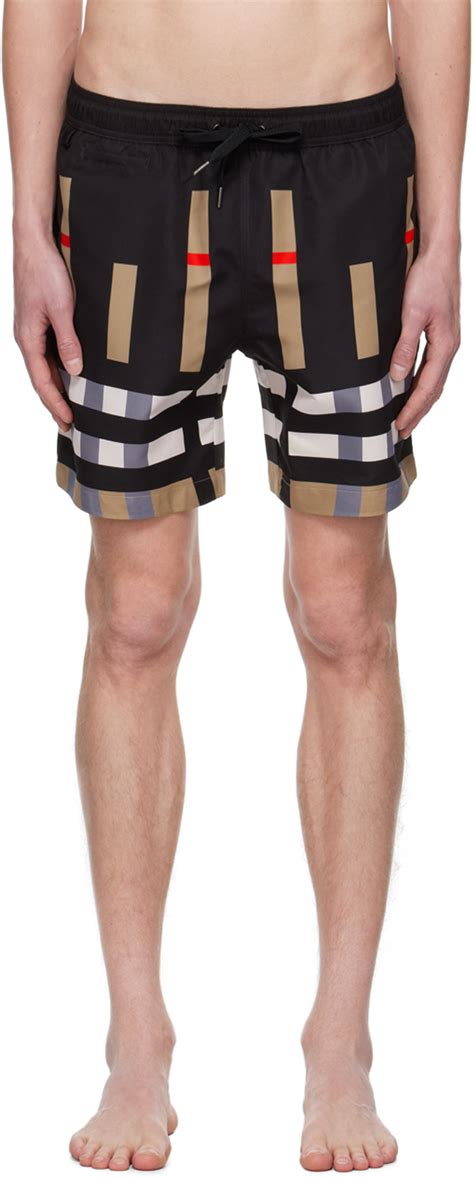 black burberry swim shorts|Burberry big check swim shorts.